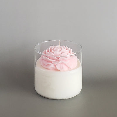 Clear Peony Candle - Pink