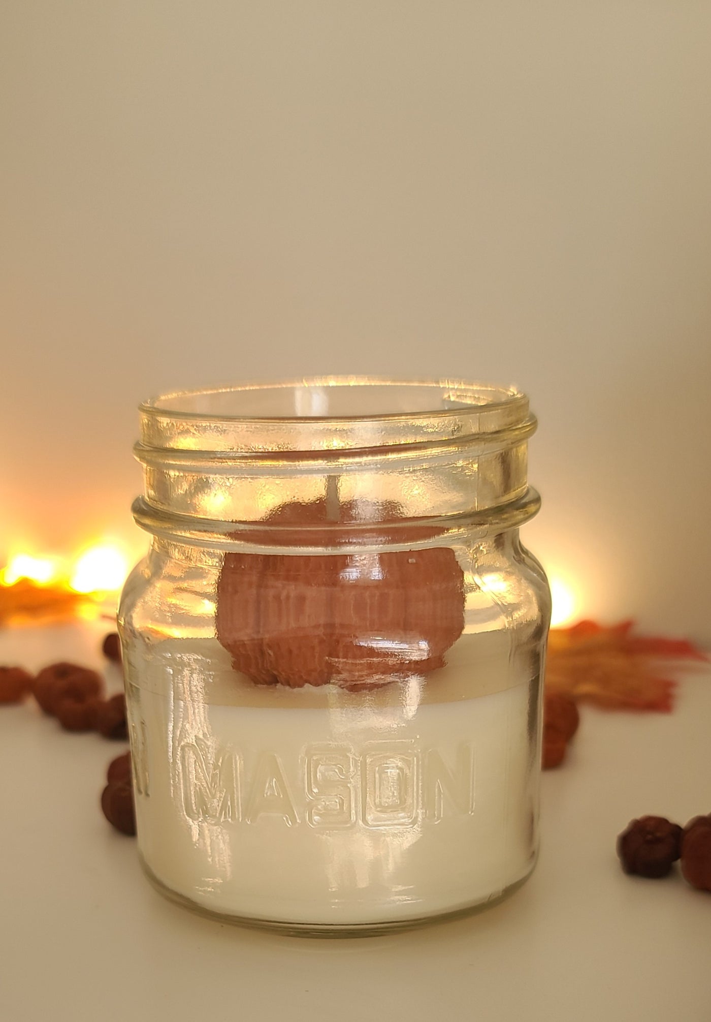 Fall Pumpkin Mason Jar Candles