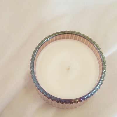 Pink Retro Ribbed Candle *Classic Scents*