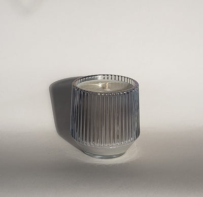 (Fall Scents) Blue Retro Ribbed Candle