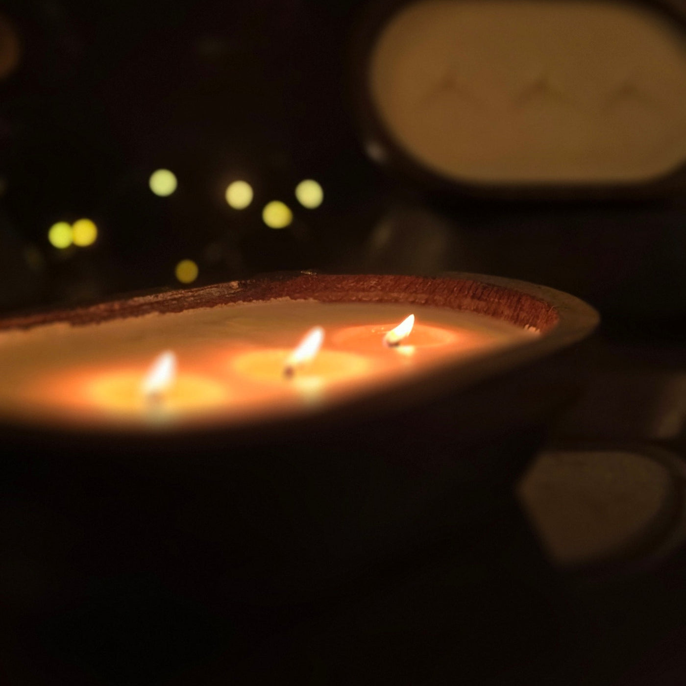 Wood Bowl Candle (Spring)