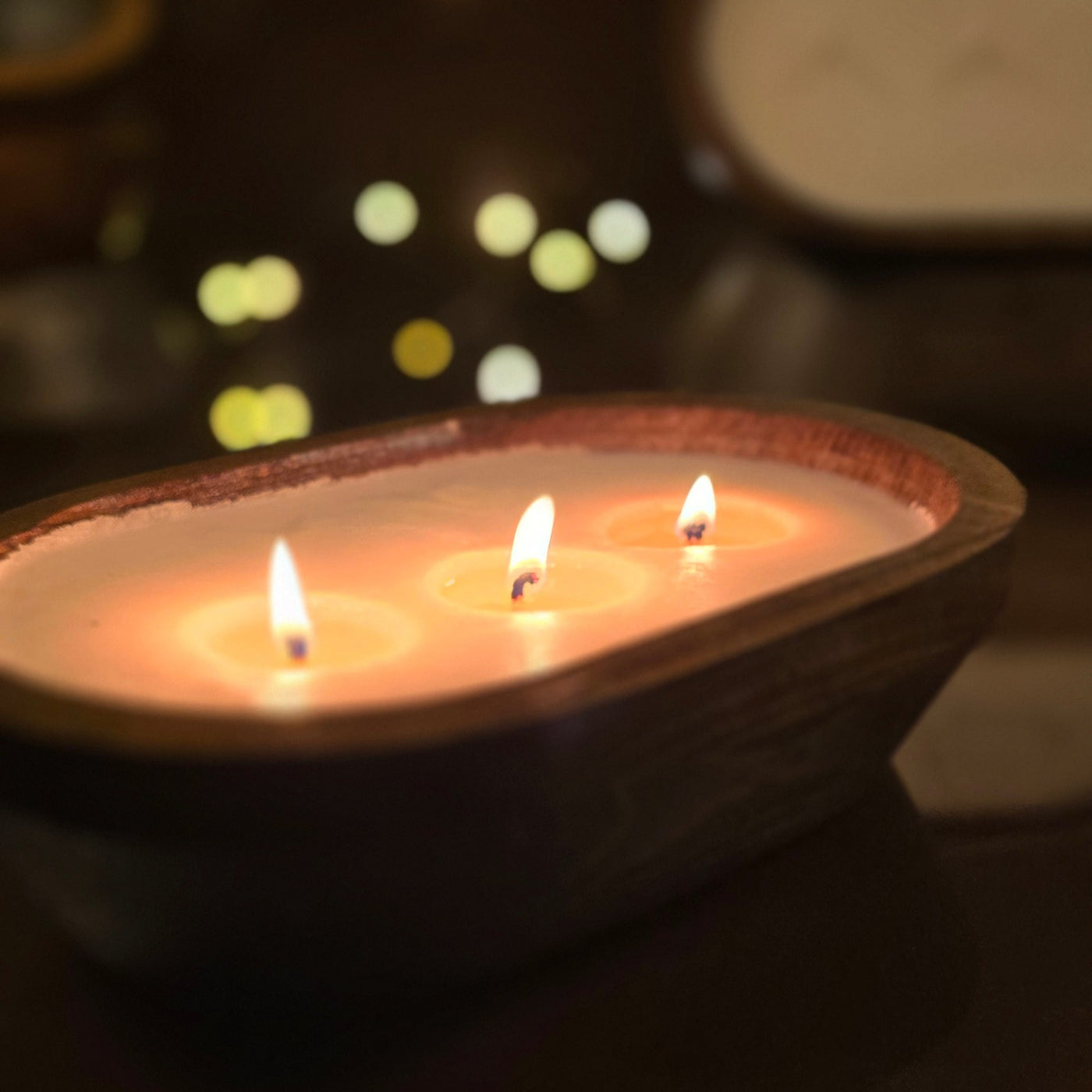 Wood Bowl Candle (Fall)
