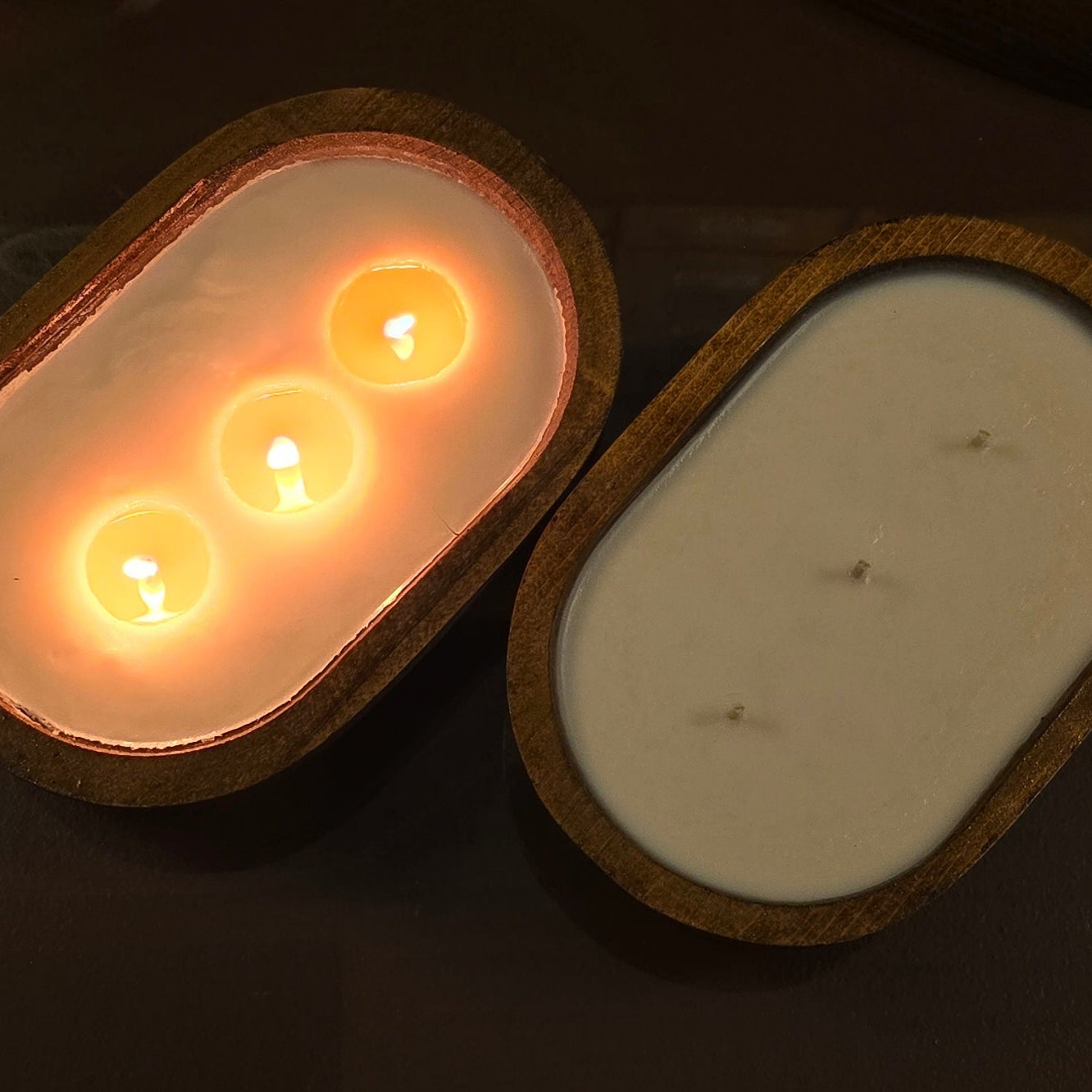 Wood Bowl Candle (Spring)