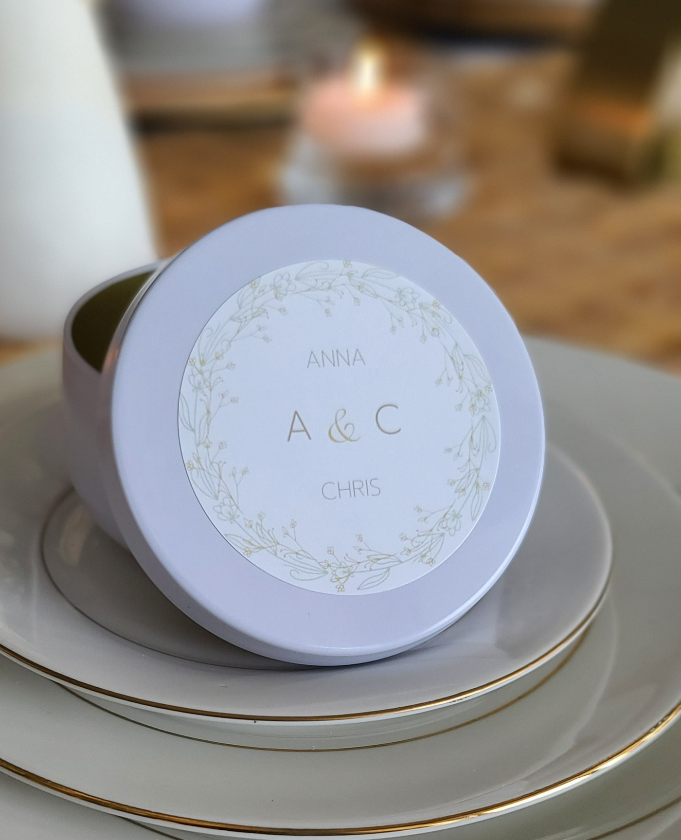 Peony Tin Candle