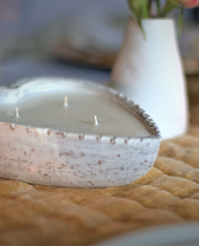 Clay Love Candle
