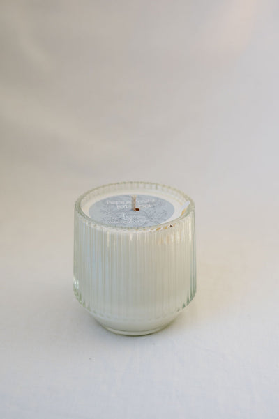 (Fall Scents) Clear Retro Ribbed Candle