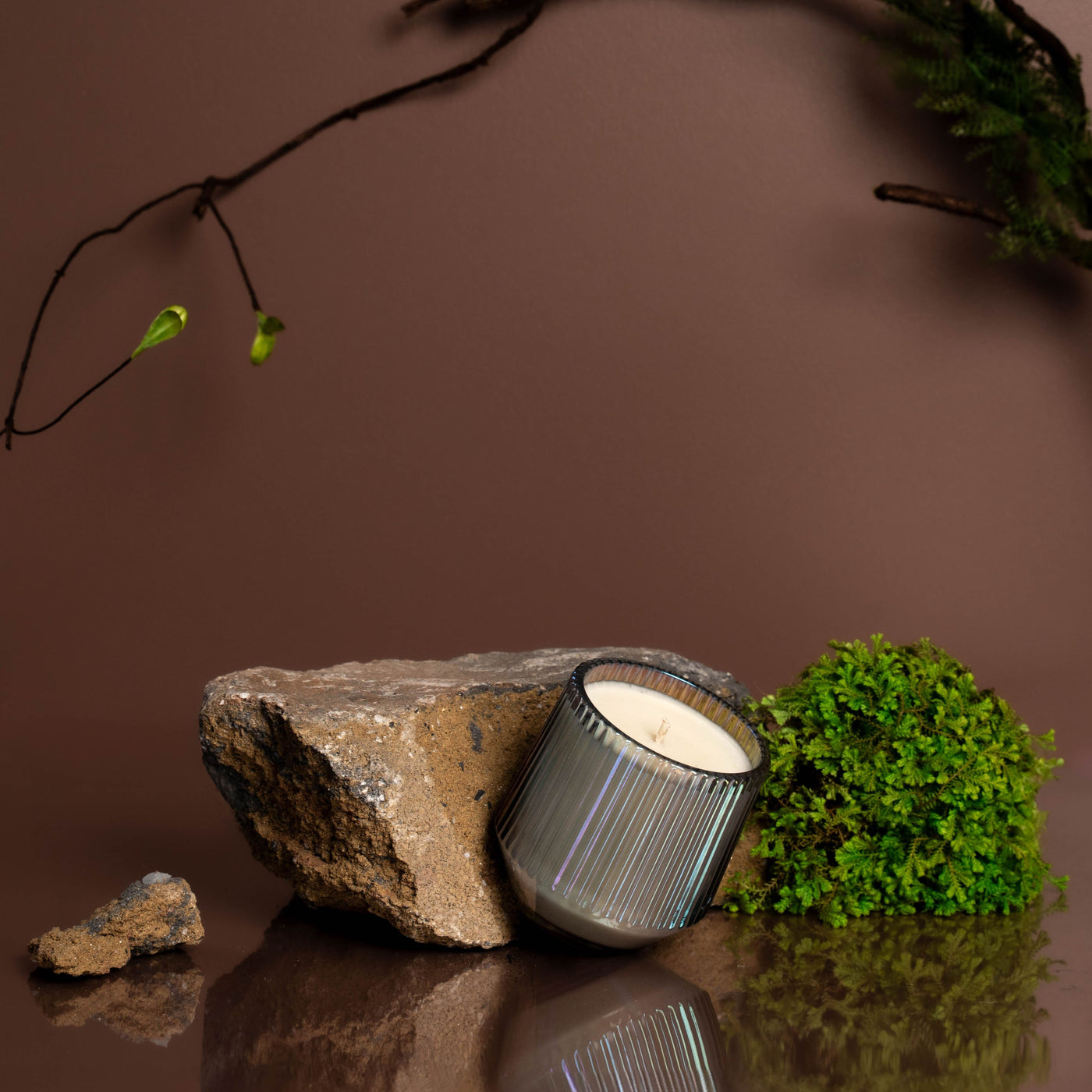 (Classic Scents) Blue Retro Ribbed Candle