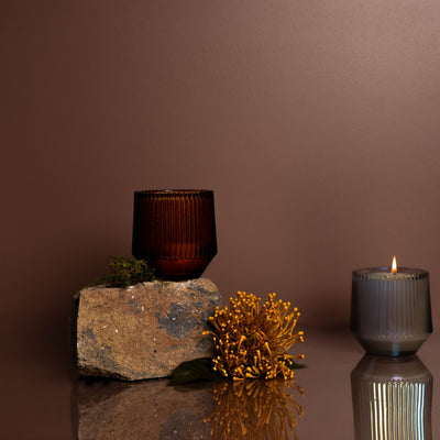 (Fall Scents) Amber Retro Ribbed Candle