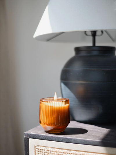 Ribbed Retro Candle