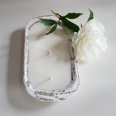 White Dough Bowl Candle
